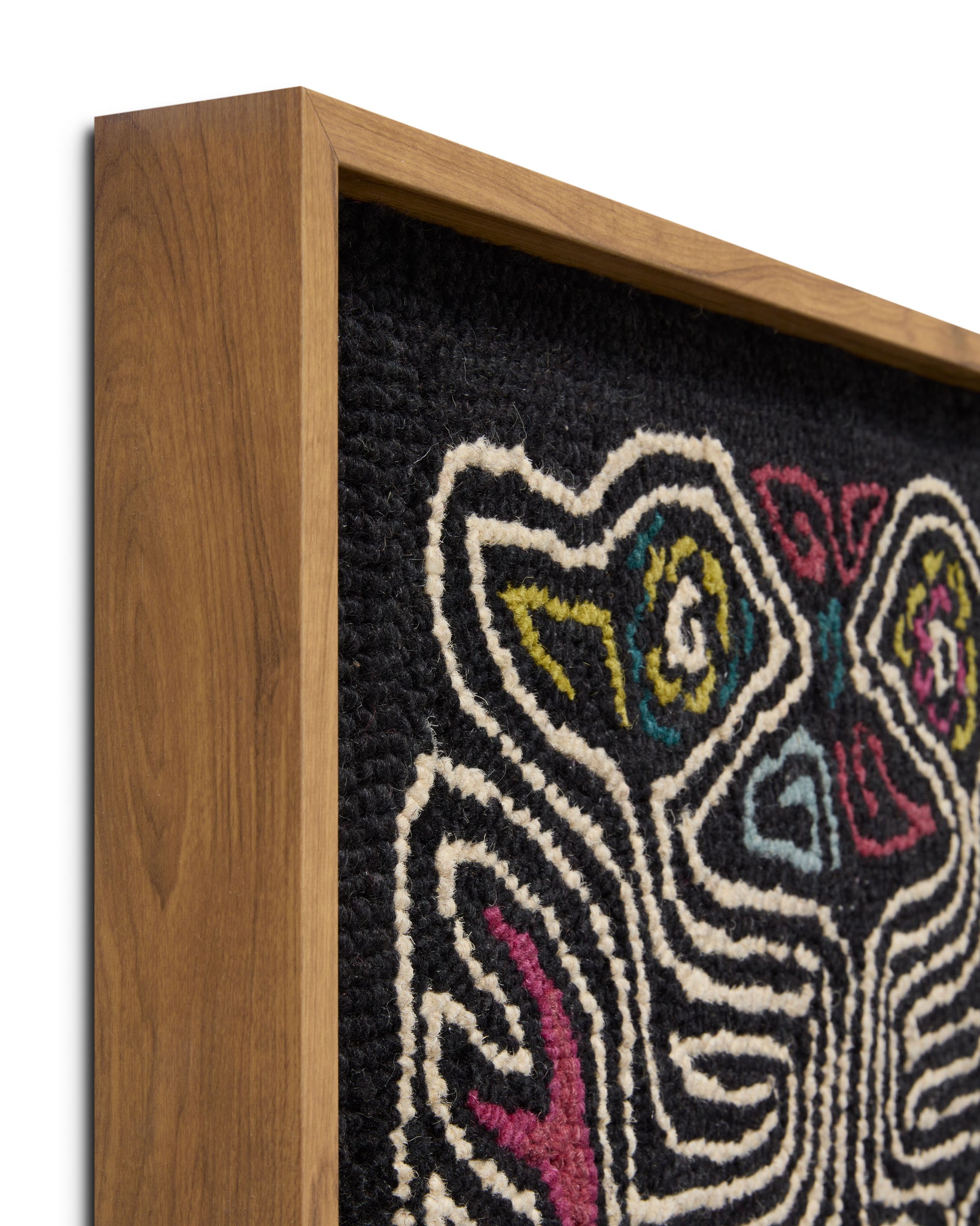 angle view of Tule Black / Multi luxury Artwork