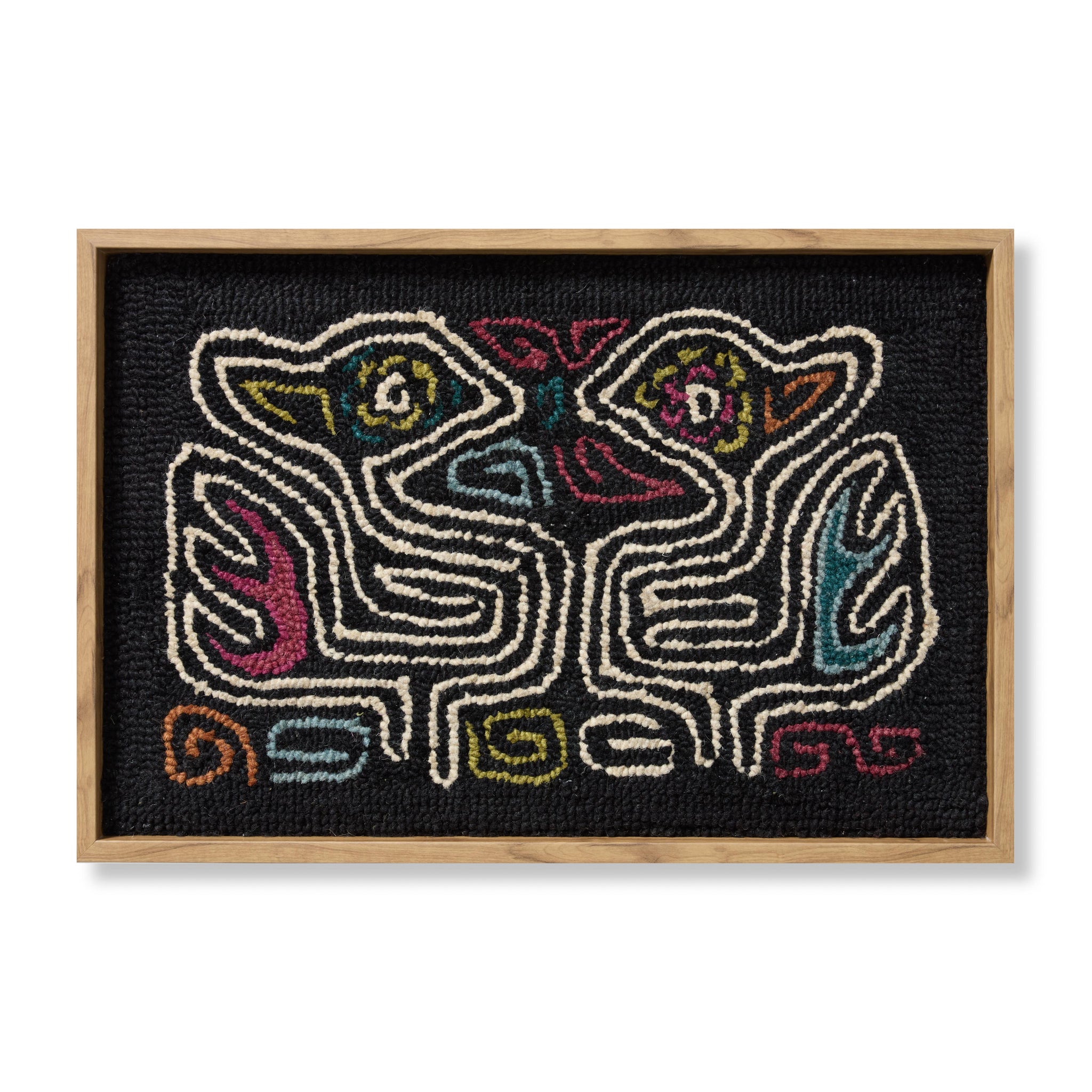 front view of Tule Black / Multi luxury Artwork
