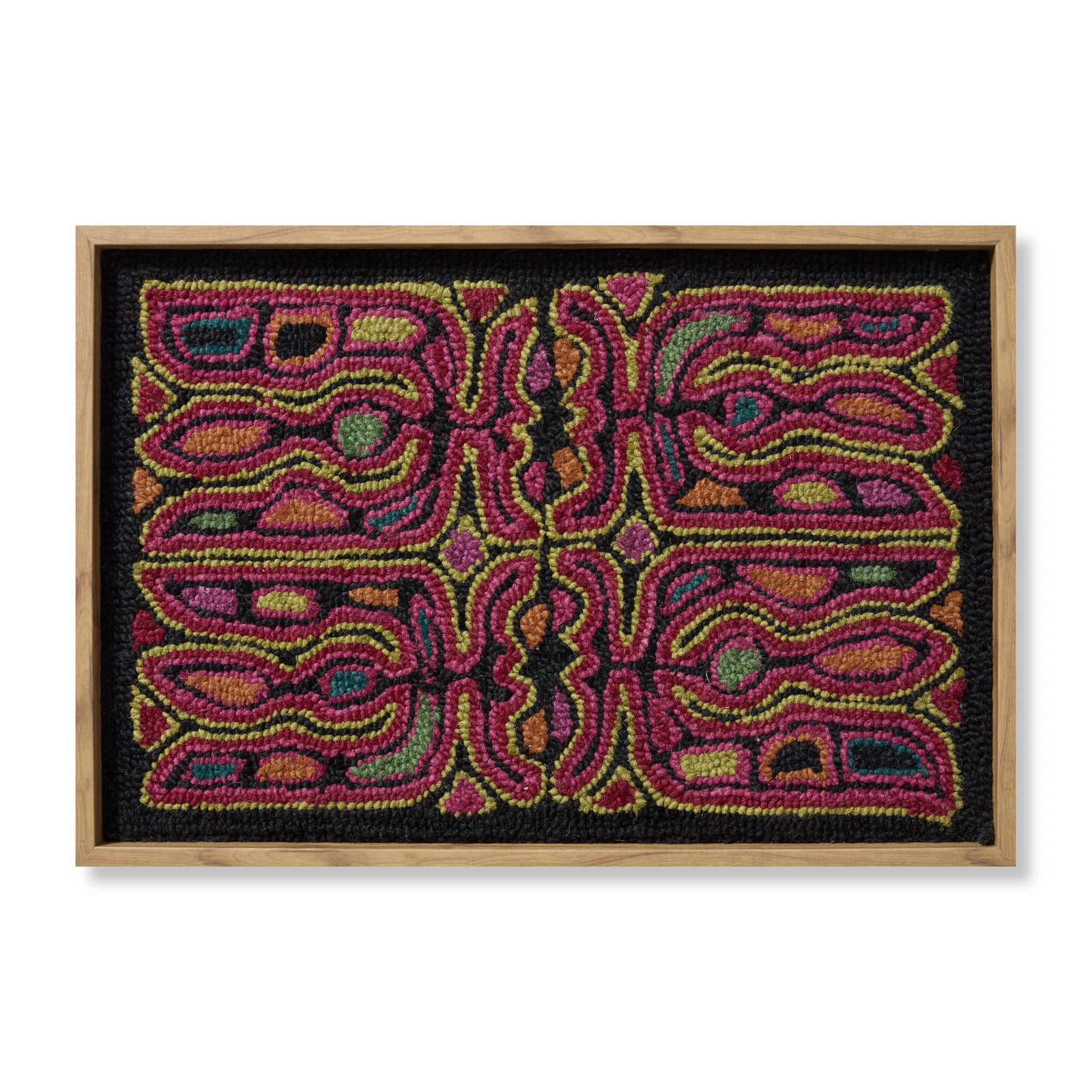 front view of Cattleya Multi / Black luxury Artwork