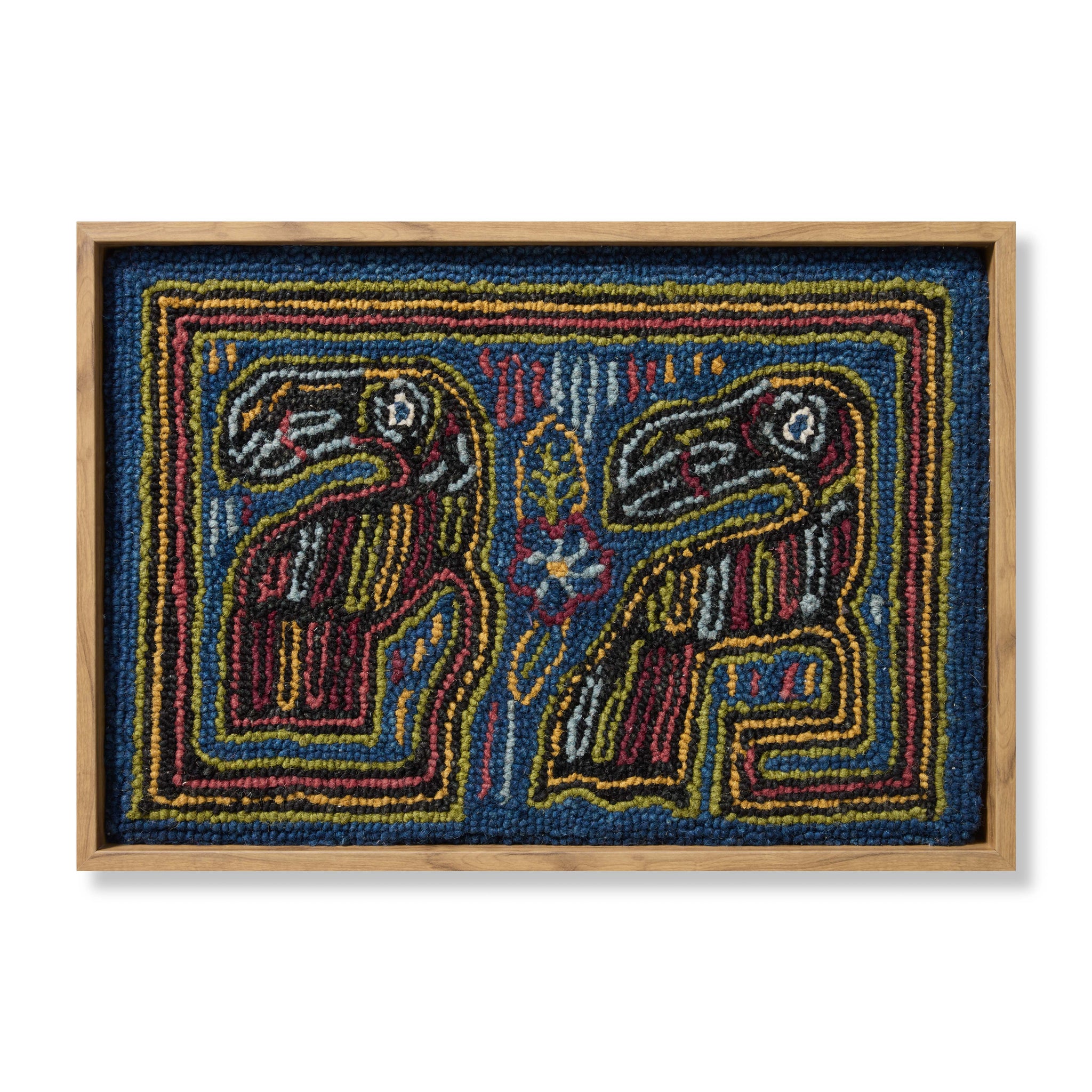 front view of Tucan Multi / Black luxury Artwork