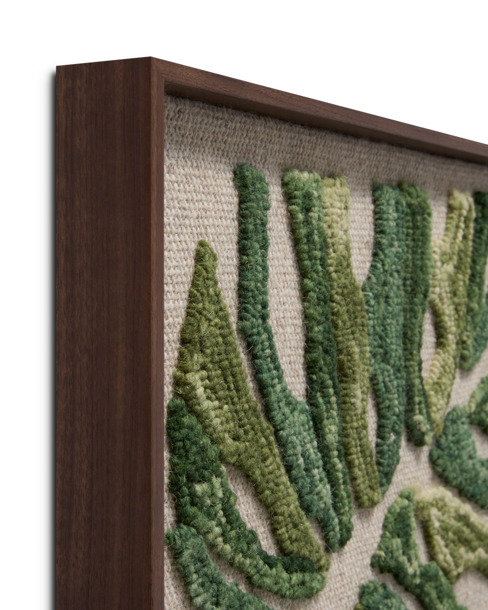 angle view of Borneo Green / Ivory luxury Artwork