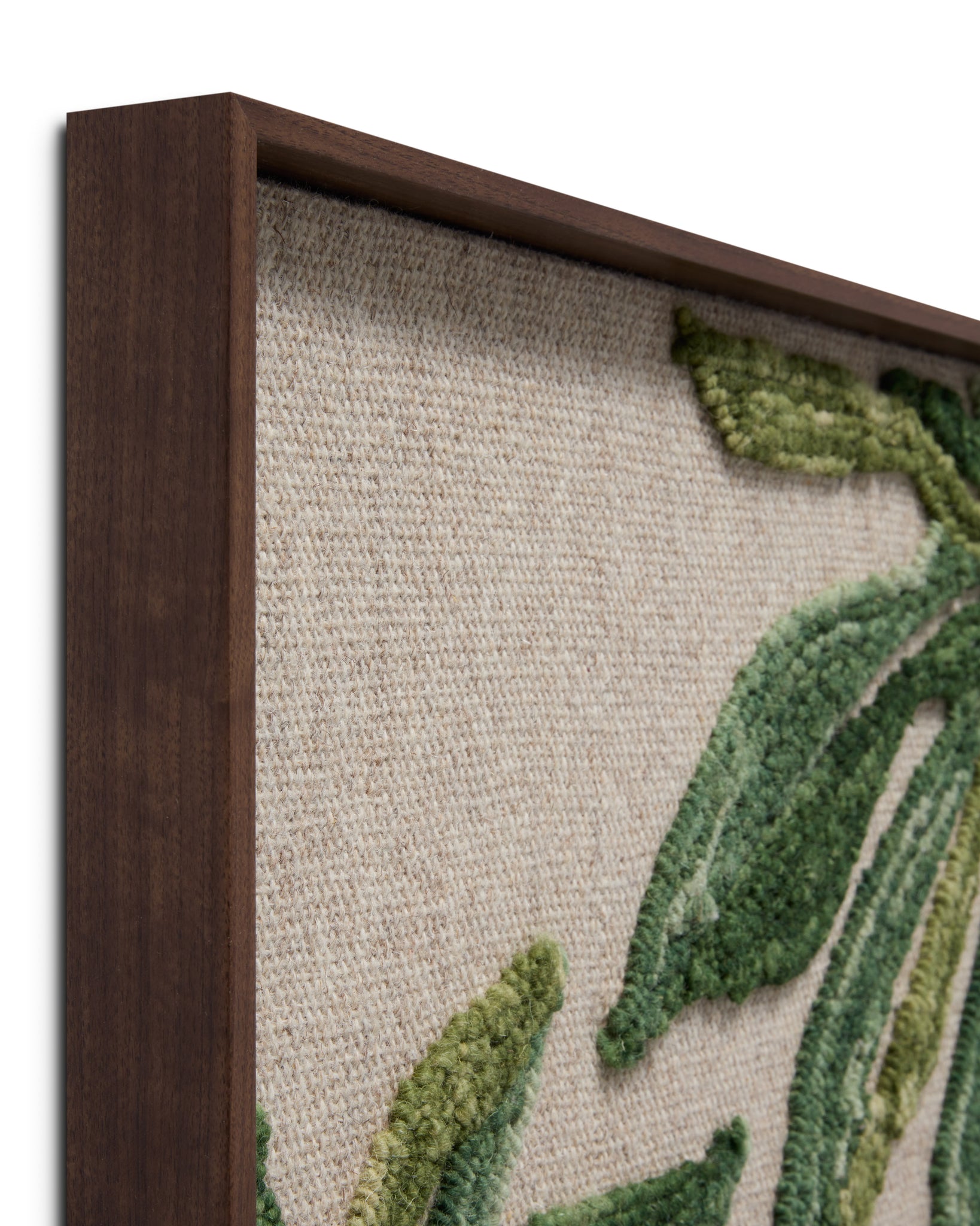 angle view of Wallacea Green / Ivory luxury Artwork