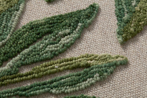 Wallacea Green / Ivory Rug Art - Macro Detail (H)