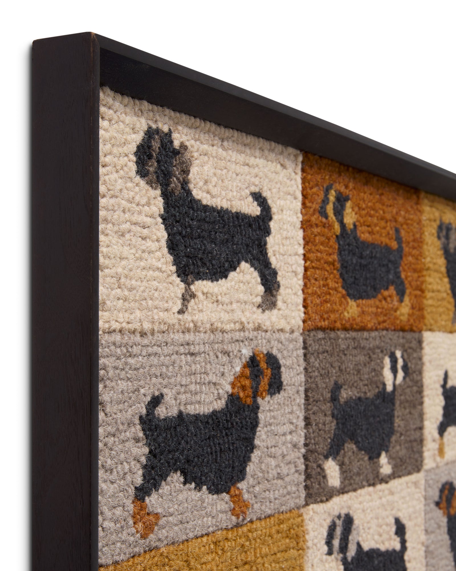 front view of Dackel Brown / Grey luxury Artwork