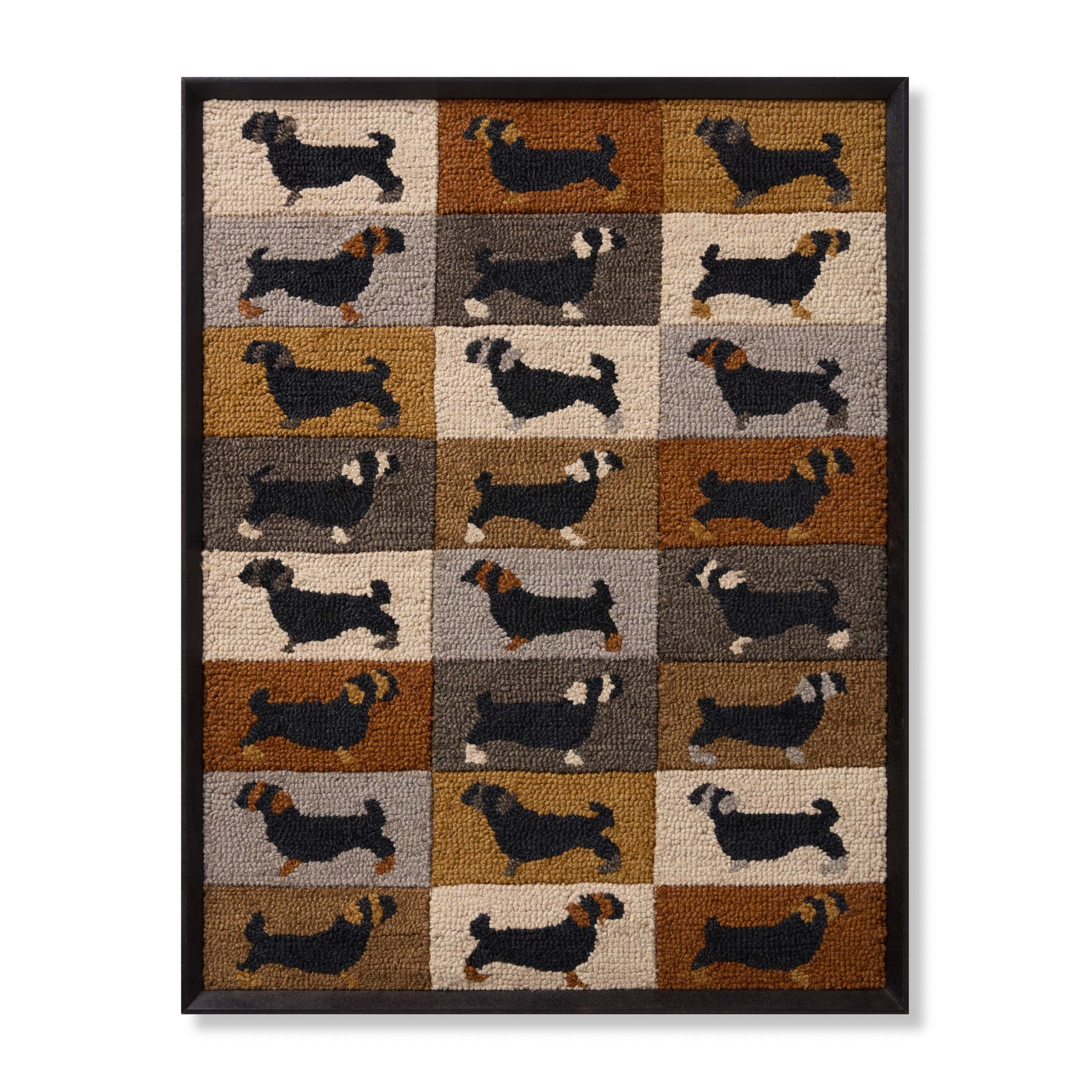 front view of Dackel Brown / Grey luxury Artwork