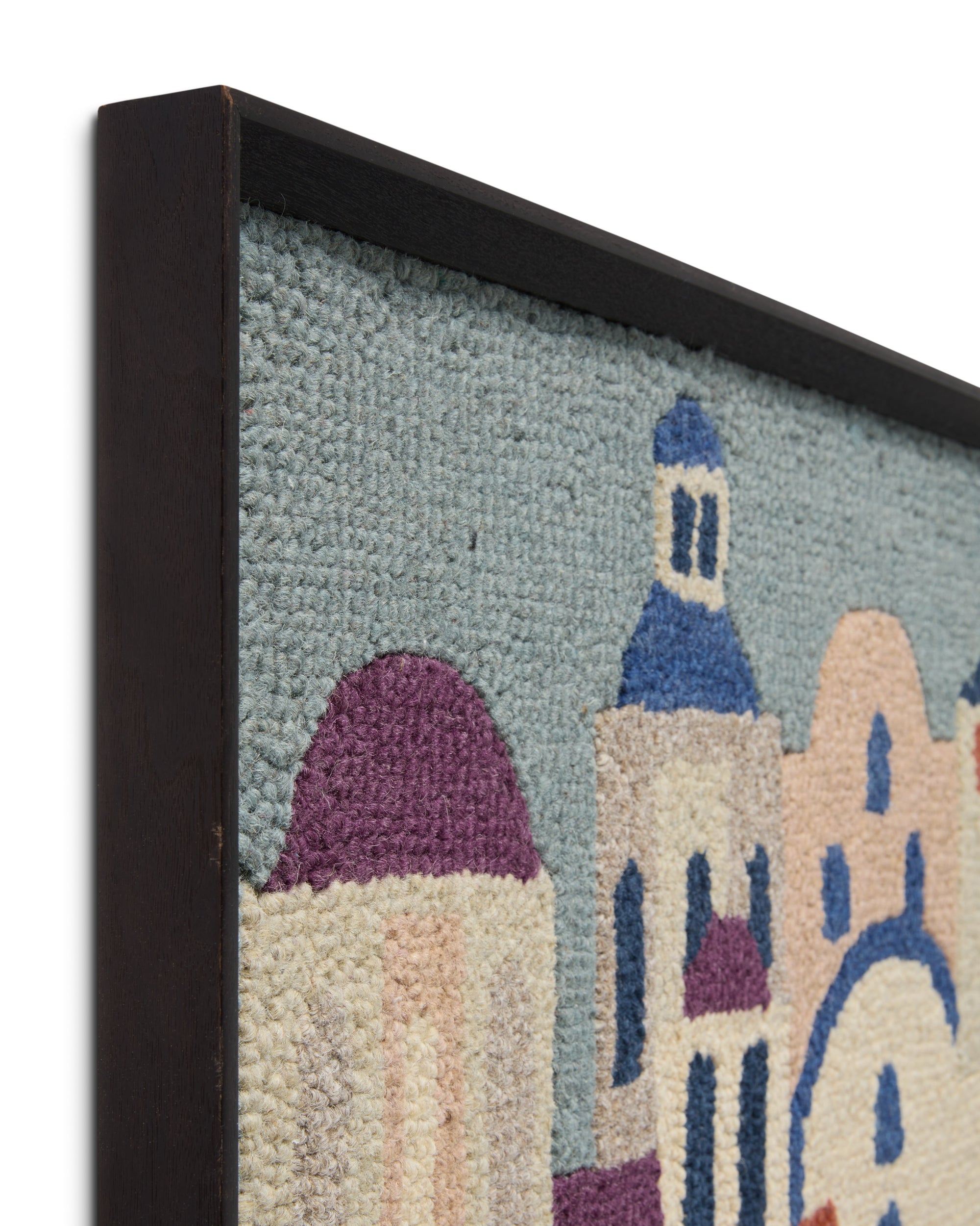 front view of Santorini Multi / Ivory luxury Artwork