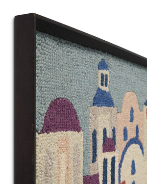 angle view of Santorini Multi / Ivory luxury Artwork