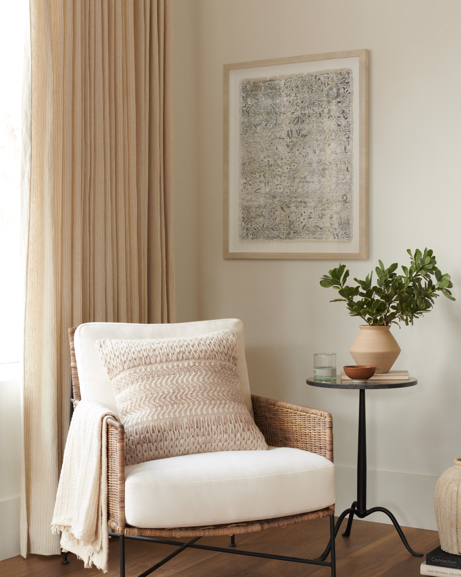 front view of Hartford Brown / Ivory luxury Artwork