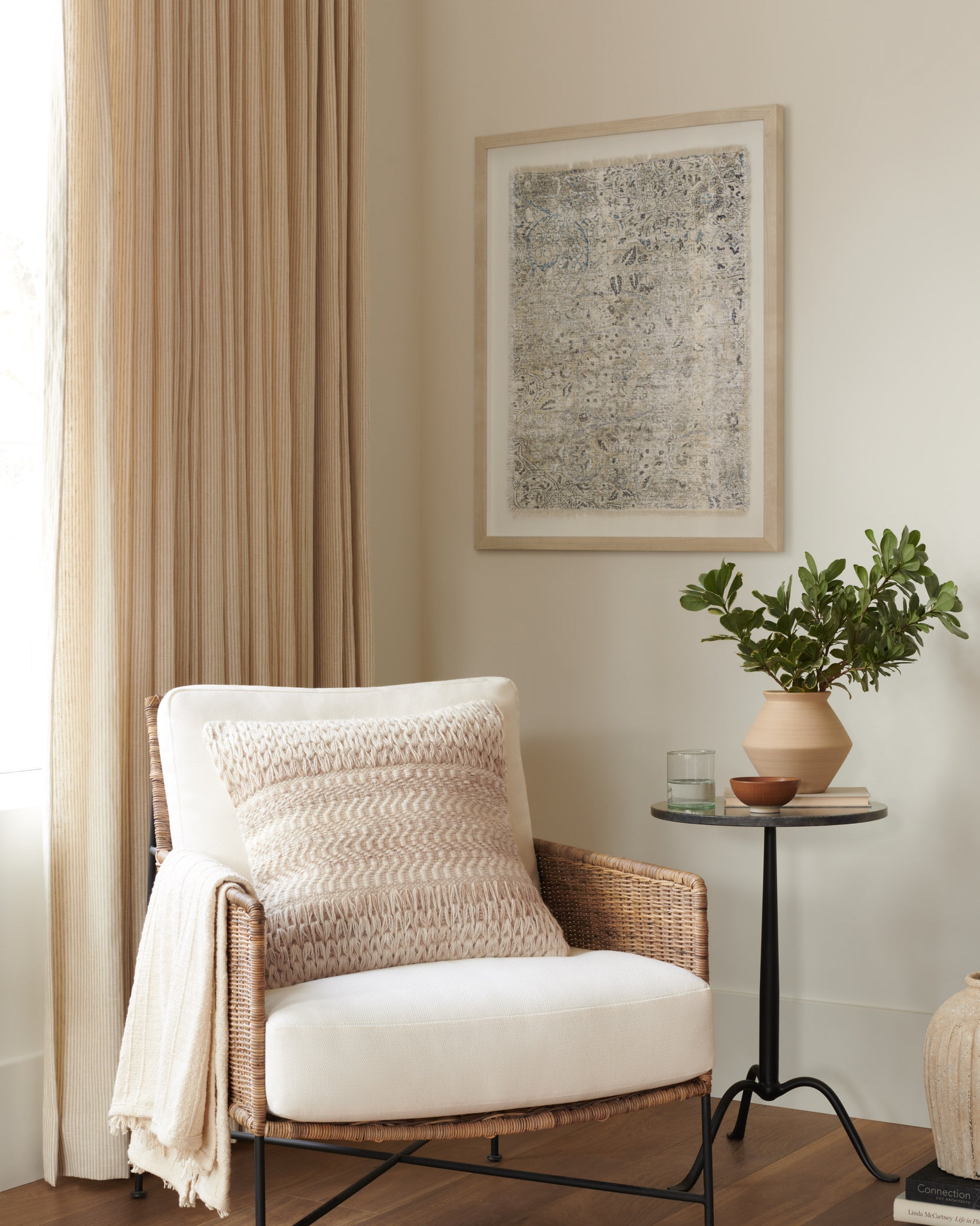 angle view of Hartford Brown / Ivory luxury Artwork