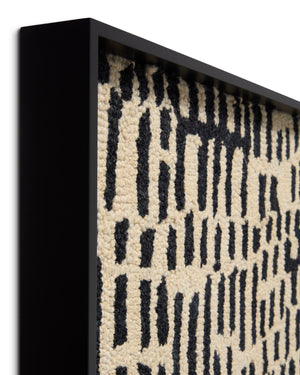 angle view of Cusco Ivory / Black luxury Artwork