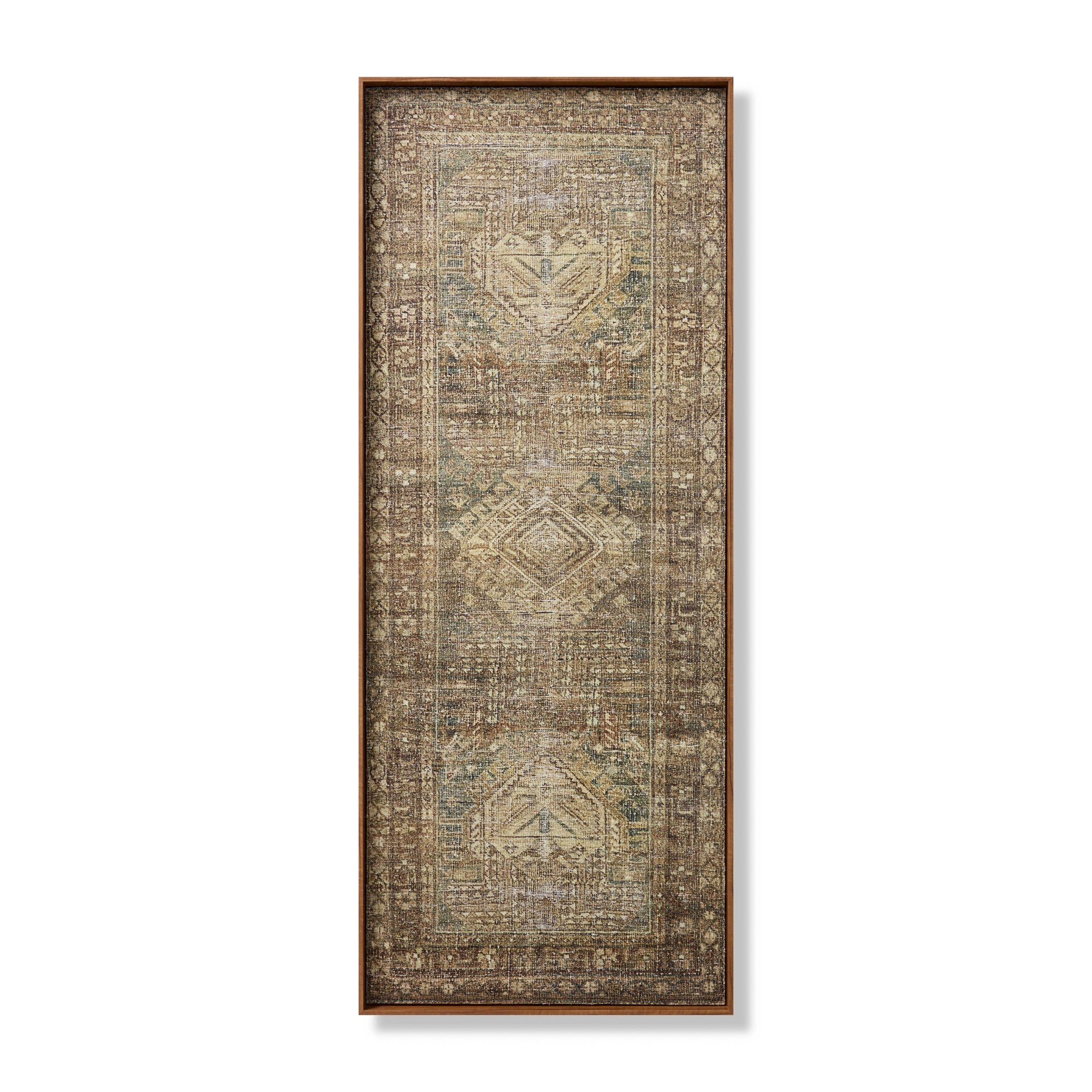 front view of Wood Frame Lagoon / Mocha luxury Artwork