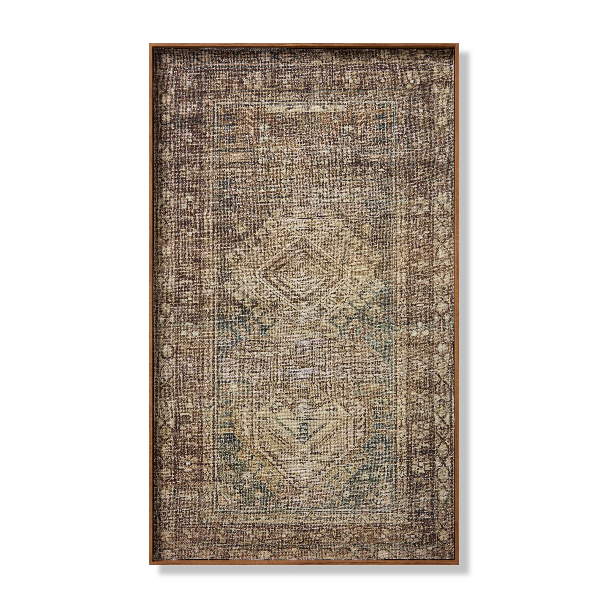 front view of Ottos Wood Frame Lagoon / Mocha luxury Artwork