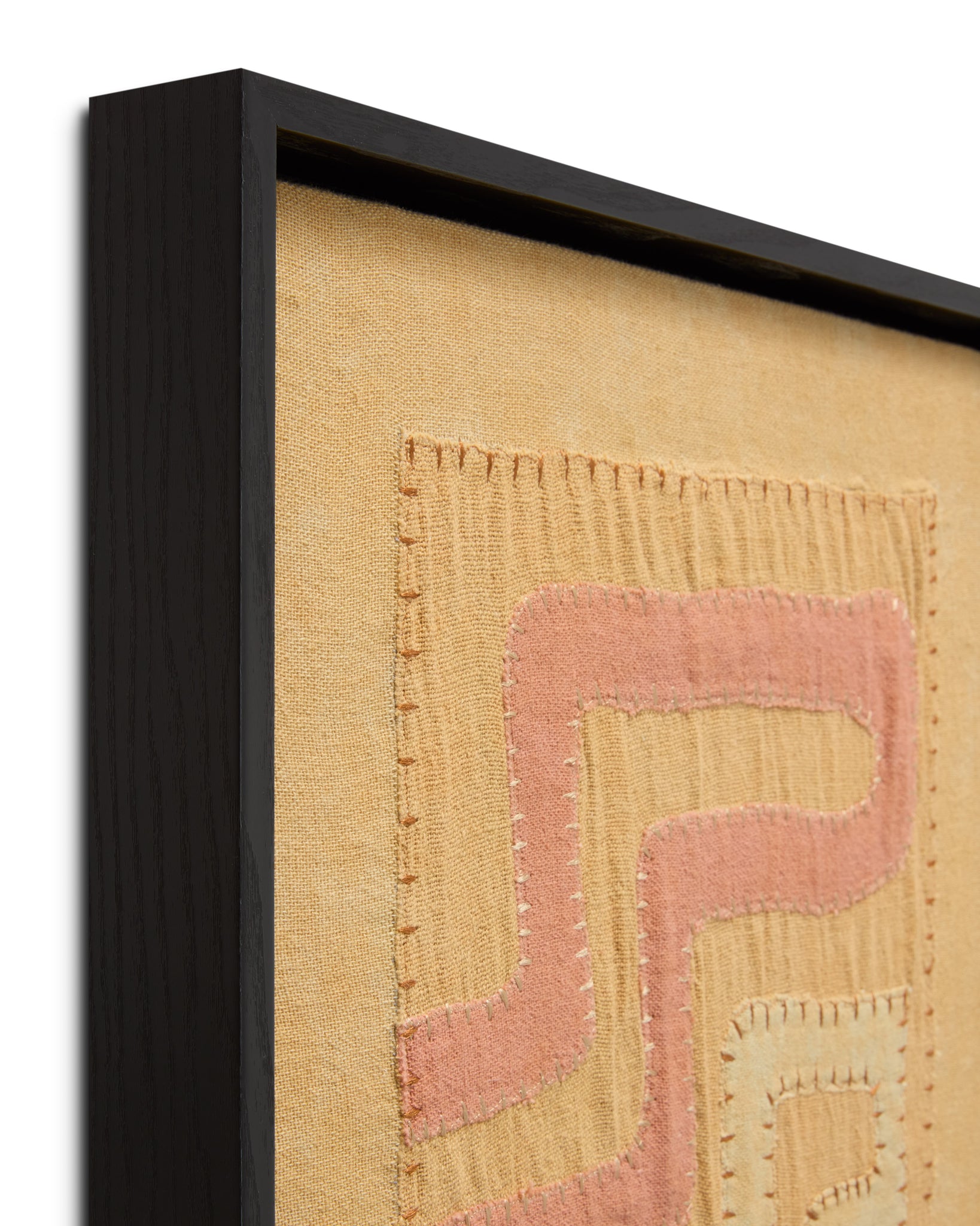 angle view of Guban Wood Frame Tan / Spice luxury Artwork