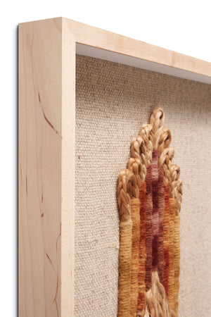 Chrissy Beige / Orange Rug Art - Wall Art Corner (V)
