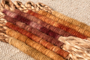 Chrissy Beige / Orange Rug Art - Macro Detail (H)