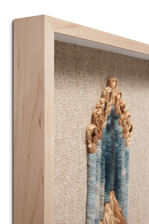 Ashley Beige / Blue Rug Art - Wall Art Corner (V)