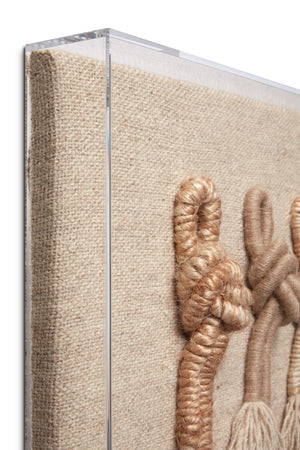 Twisted Beige / Brown Rug Art - Wall Art Corner (V)
