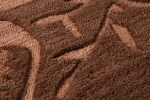 Narin Brown / Orange Rug Art - Macro Detail (H)