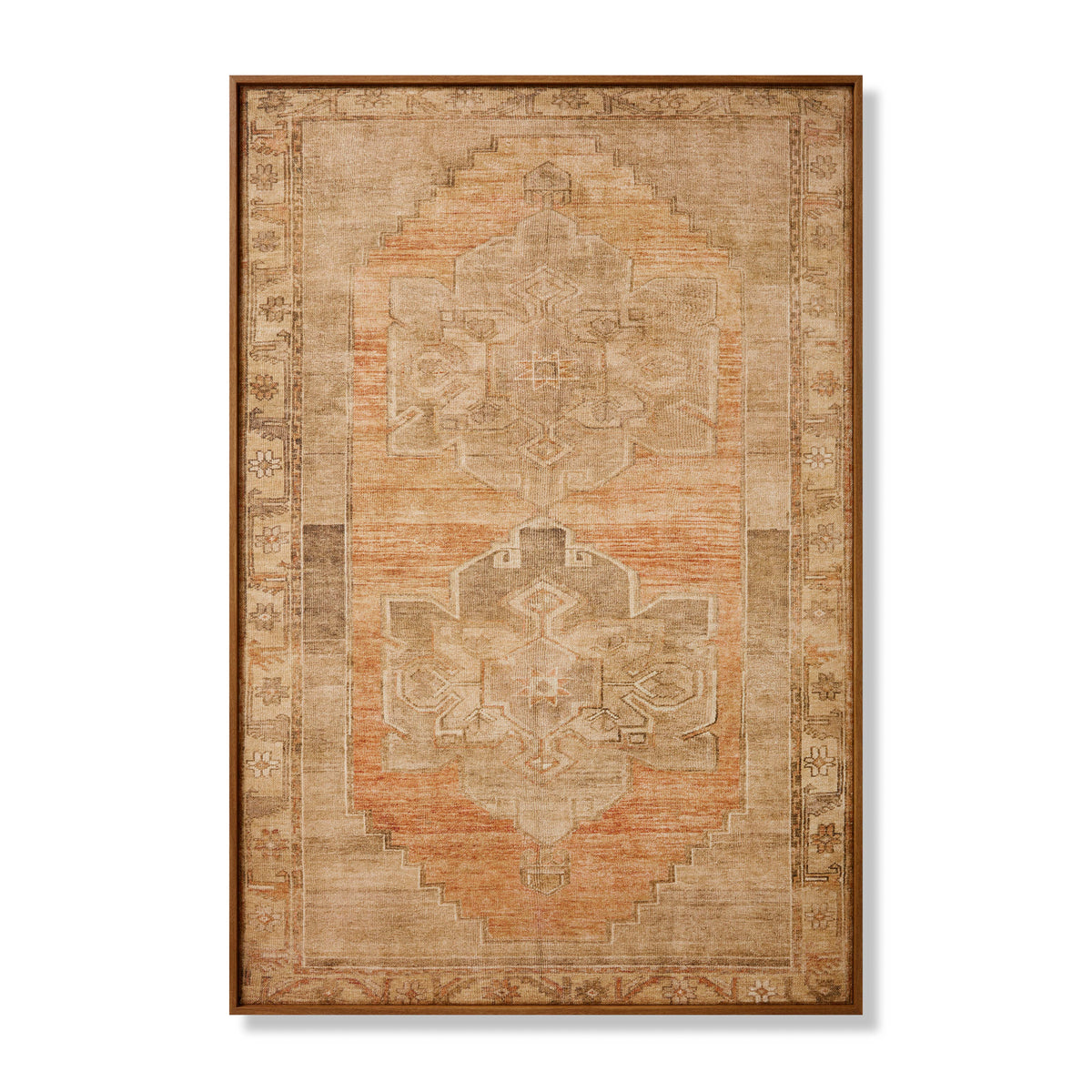 Barcelona Gold / Brown Rug Art - Aerial Image