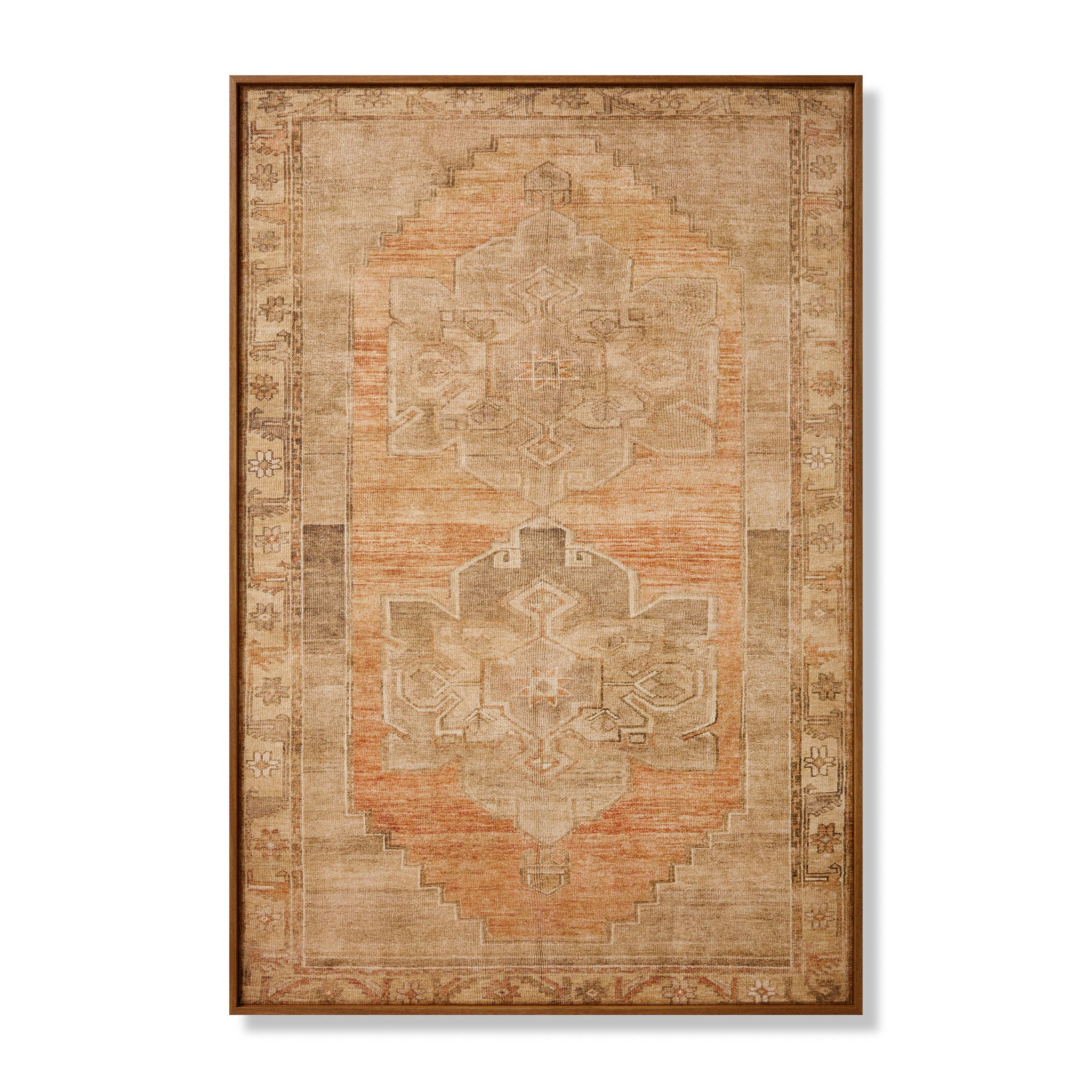 Barcelona Gold / Brown Rug Art - Aerial Image