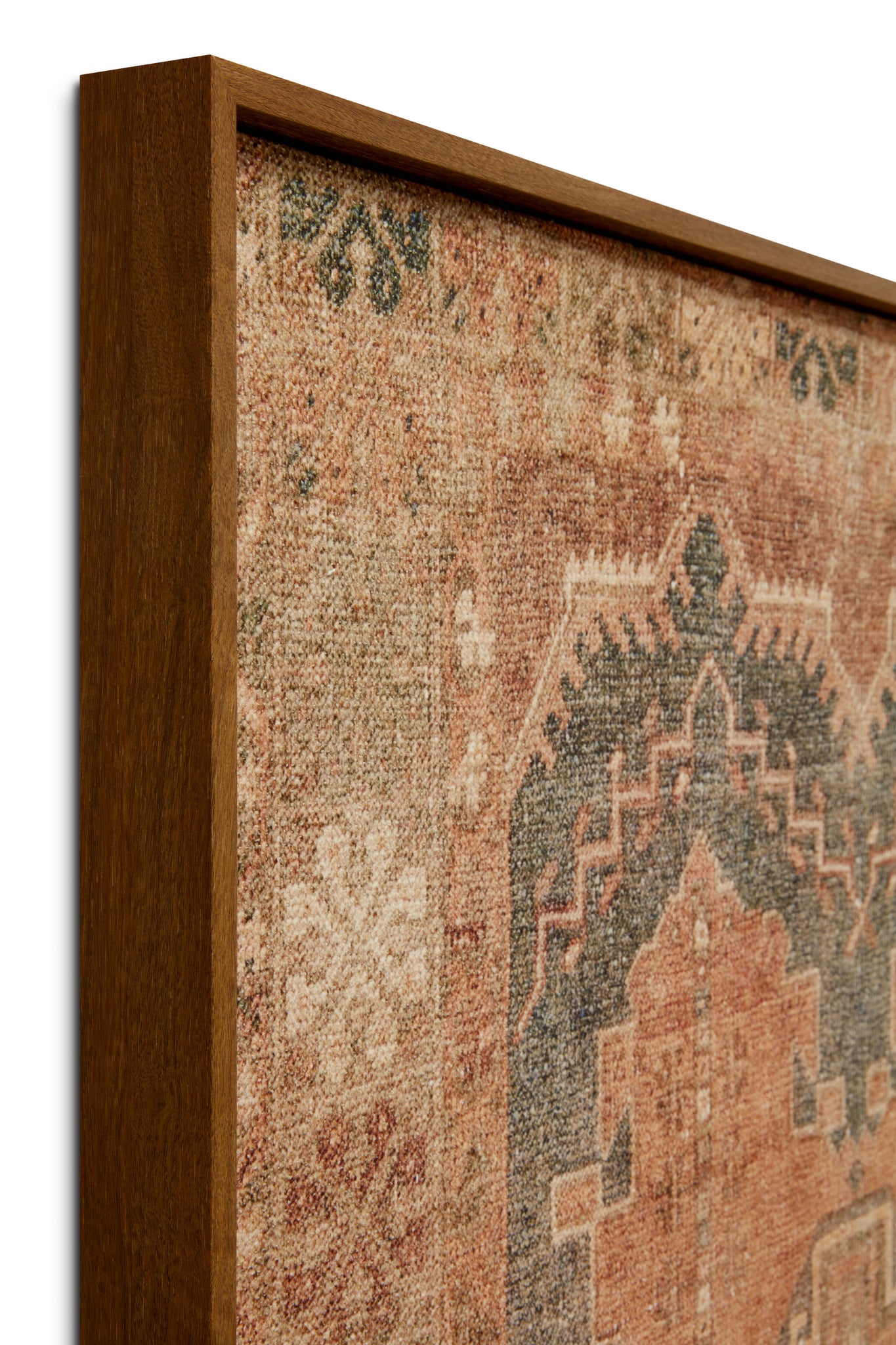 Genevive Brown / Rust Rug Art - Wall Art Corner (V)