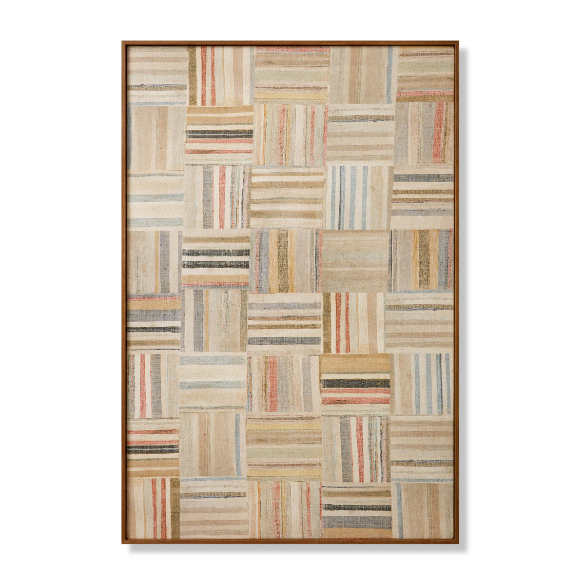 Parquet Multi / Beige Rug Art - Aerial Image