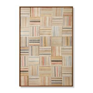 Parquet Multi / Beige Rug Art - Aerial Image