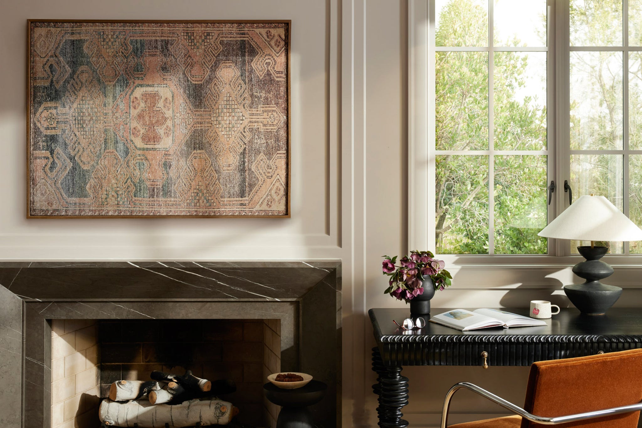 Saint Elizabeth Gold / Multi Rug Art - Roomscene #1 (H)