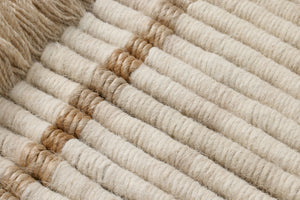 All Coiled Up Ivory / Natural Rug Art - Macro Detail (H)