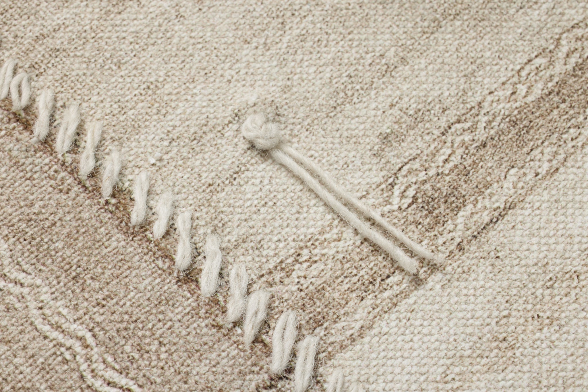Patchwork A Beige / Brown Rug Art - Macro Detail (H)