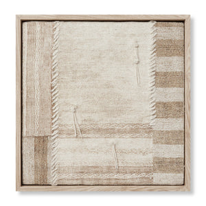 Patchwork A Beige / Brown Rug Art - Aerial Image