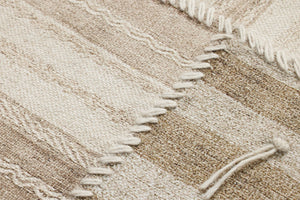 Patchwork B Beige / Brown Rug Art - Macro Detail (H)