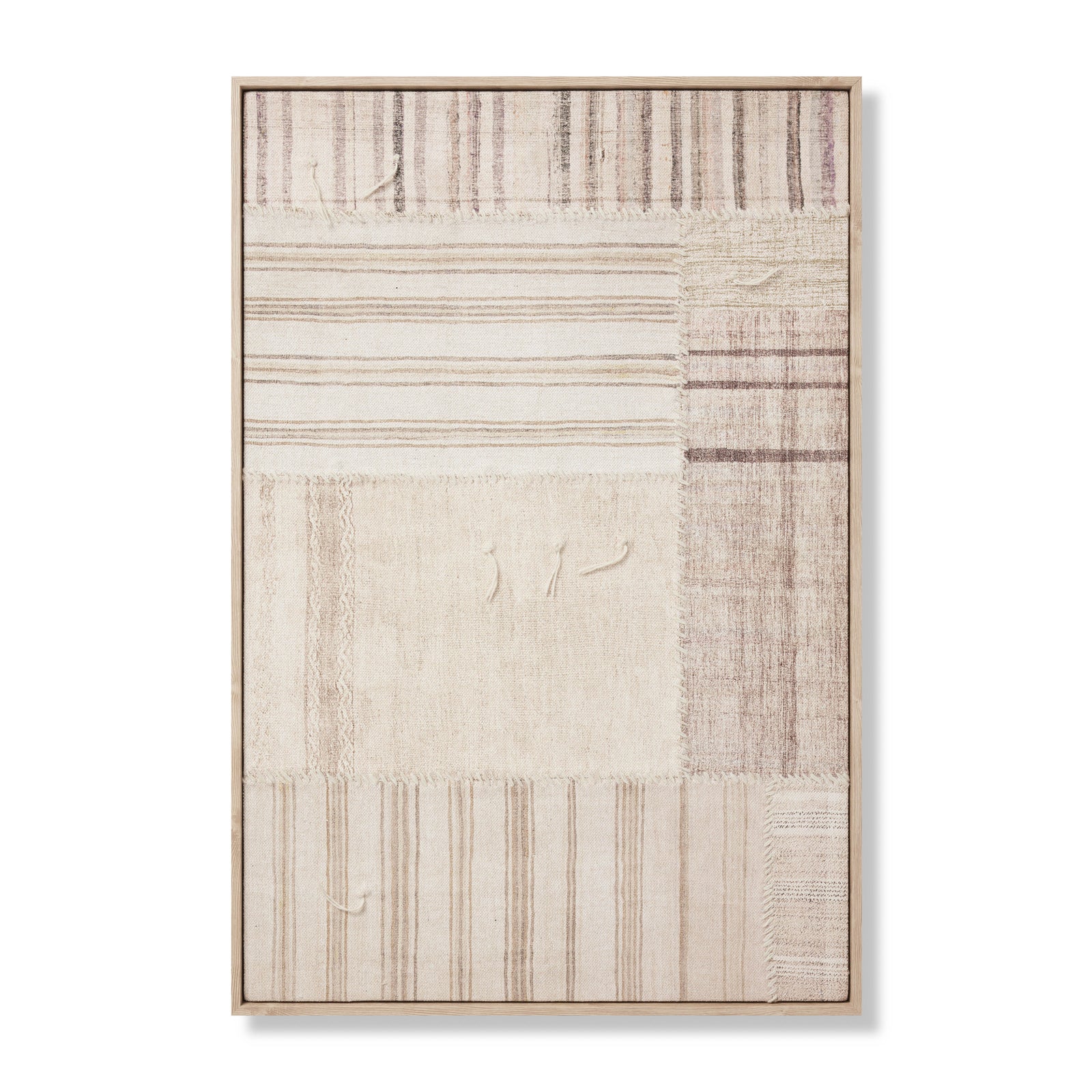 Renewed Beige / Brown Rug Art - Aerial Image
