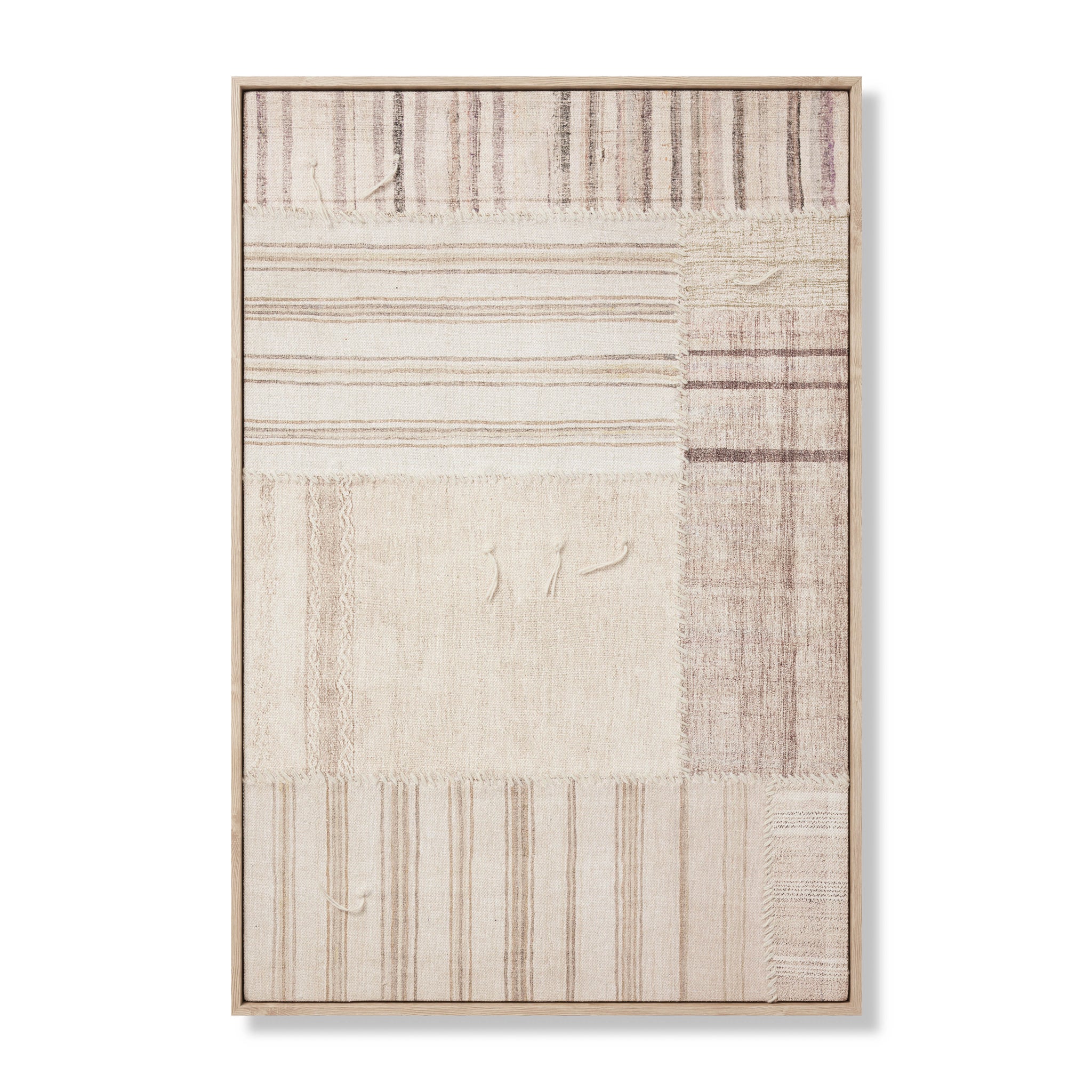 Renewed Beige / Brown Rug Art - Aerial Image