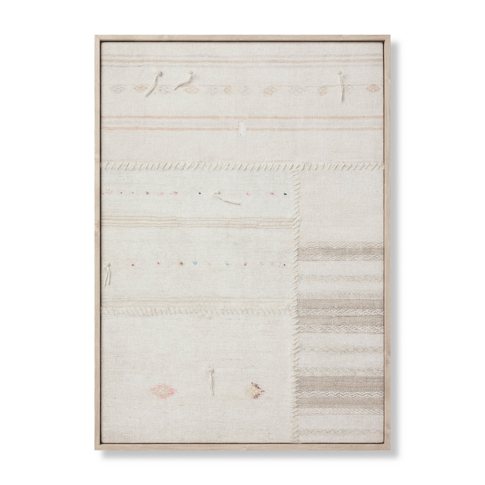 Rejuvinated Beige / Brown Rug Art - Aerial Image