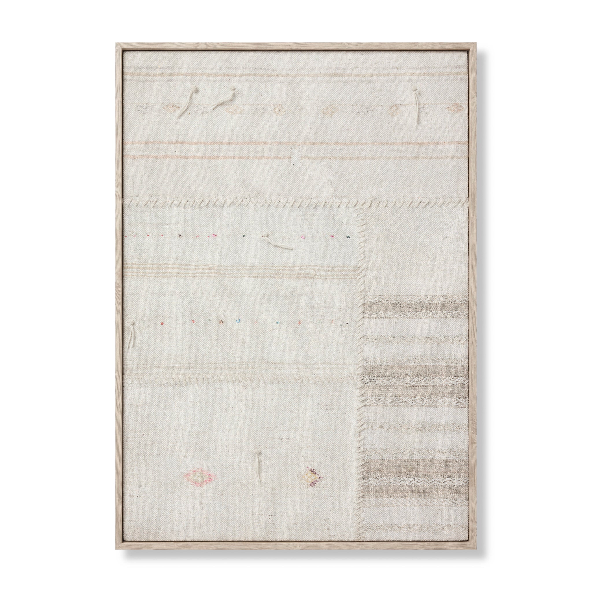 Rejuvinated Beige / Brown Rug Art - Aerial Image