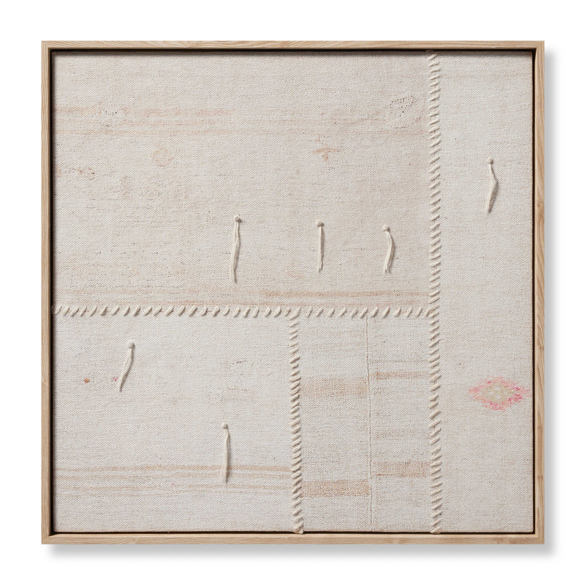 Revived Beige / Ivory Rug Art - Aerial Image