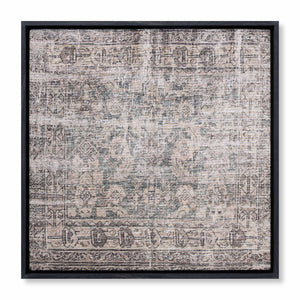 Bergamo Green / Multi Rug Art - Aerial Image