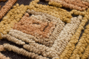 Intersecting Gold / Orange Rug Art - Macro Detail (H)