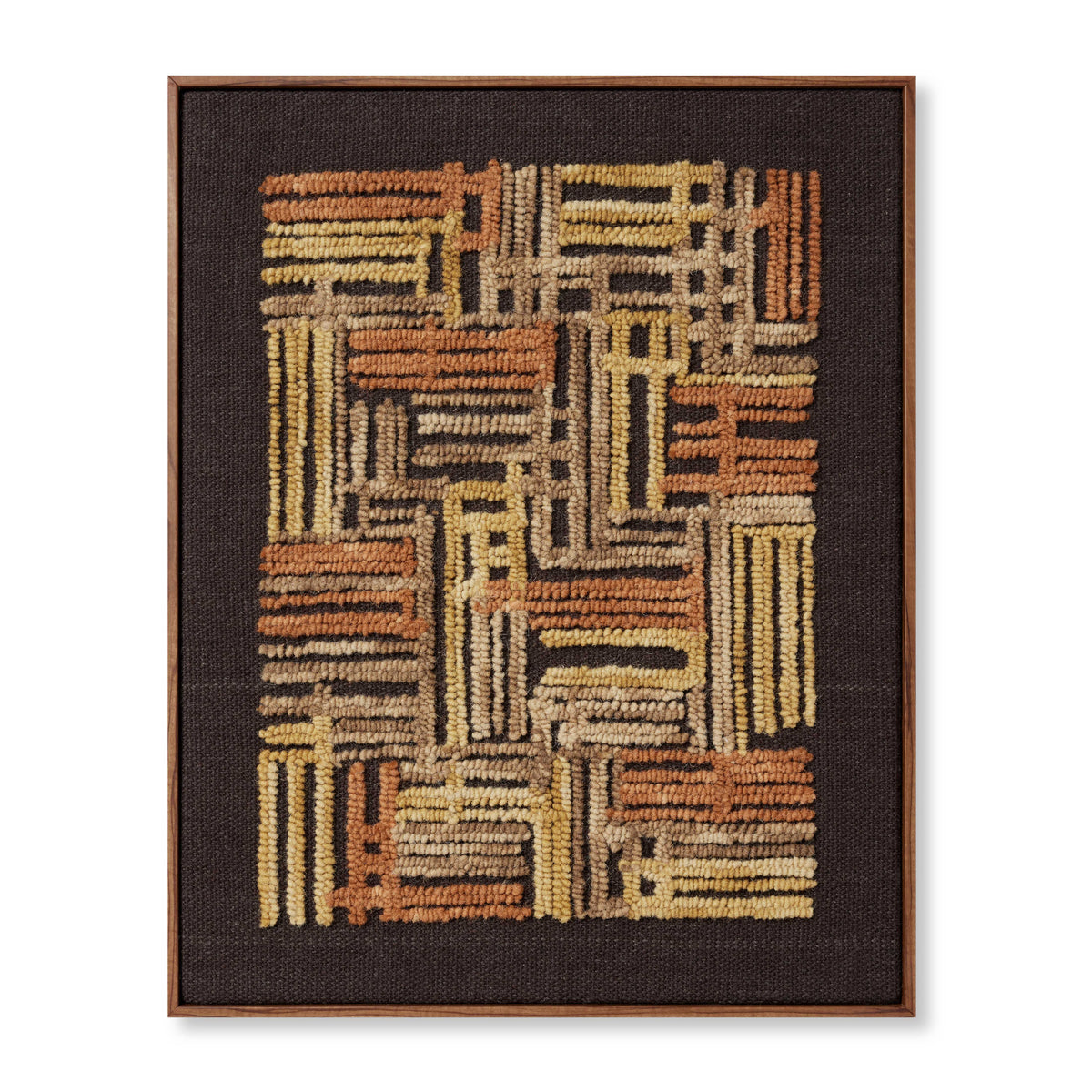 Perpindicular Gold / Orange Rug Art - Aerial Image