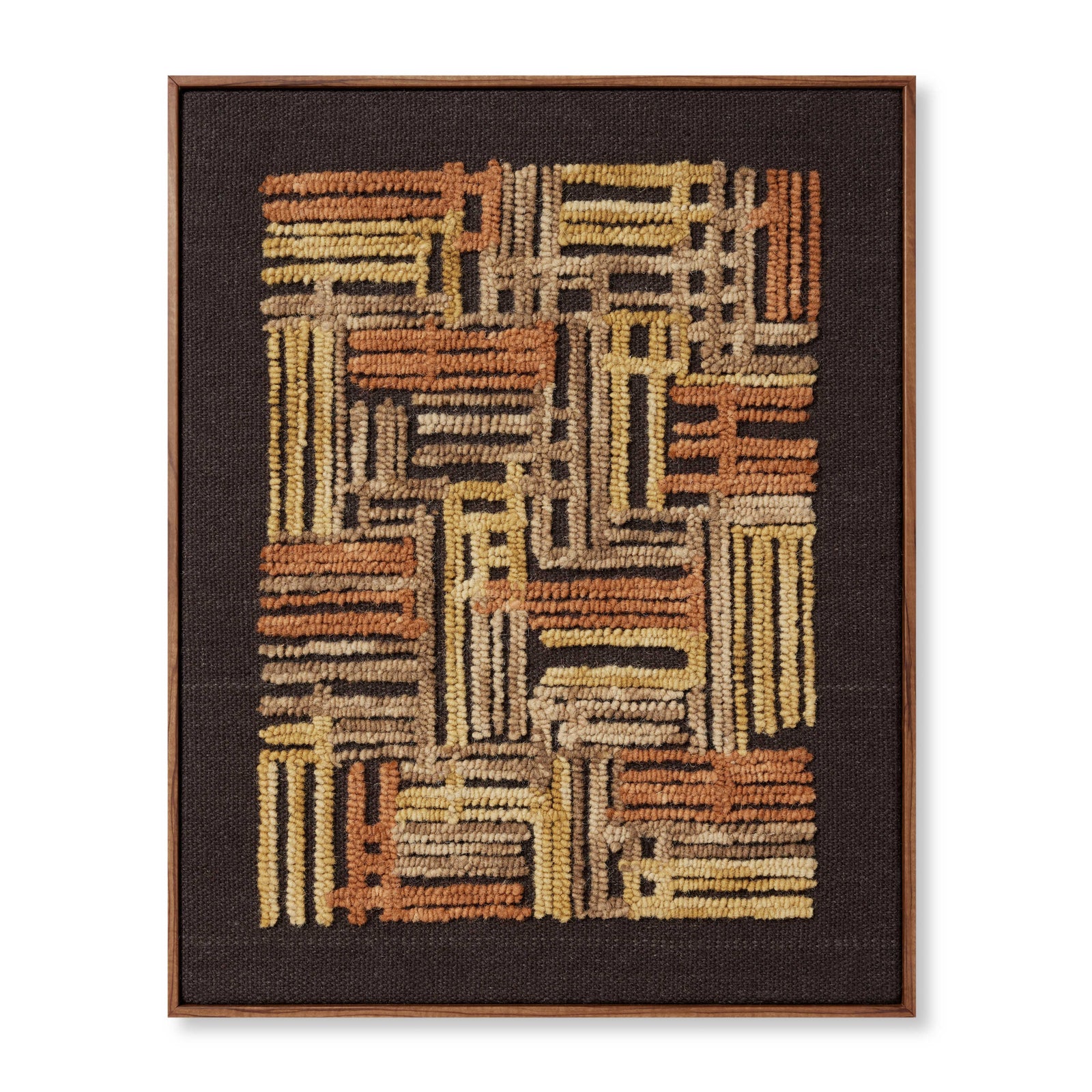 Perpindicular Gold / Orange Rug Art - Aerial Image