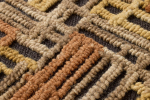 Perpindicular Gold / Orange Rug Art - Macro Detail (H)