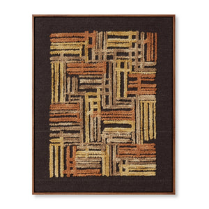 Perpindicular Gold / Orange Rug Art - Aerial Image
