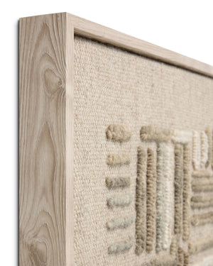 Perplexed Green / Ivory Rug Art - Wall Art Corner (V)