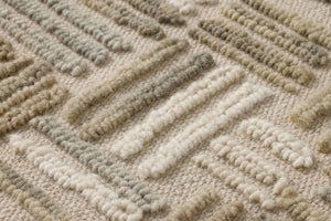 Perplexed Green / Ivory Rug Art - Macro Detail (H)