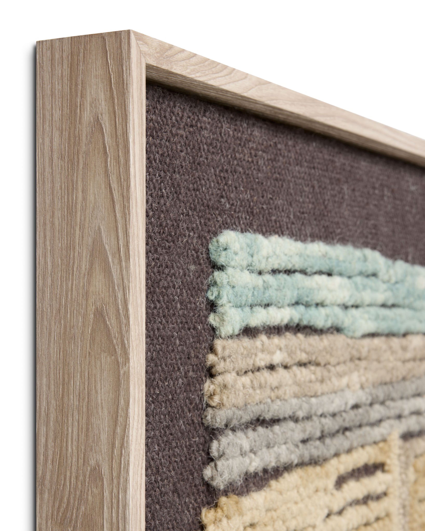 Bisect Blue / Gold Rug Art - Wall Art Corner (V)