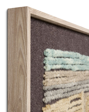 Bisect Blue / Gold Rug Art - Wall Art Corner (V)
