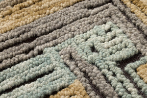 Bisect Blue / Gold Rug Art - Macro Detail (H)