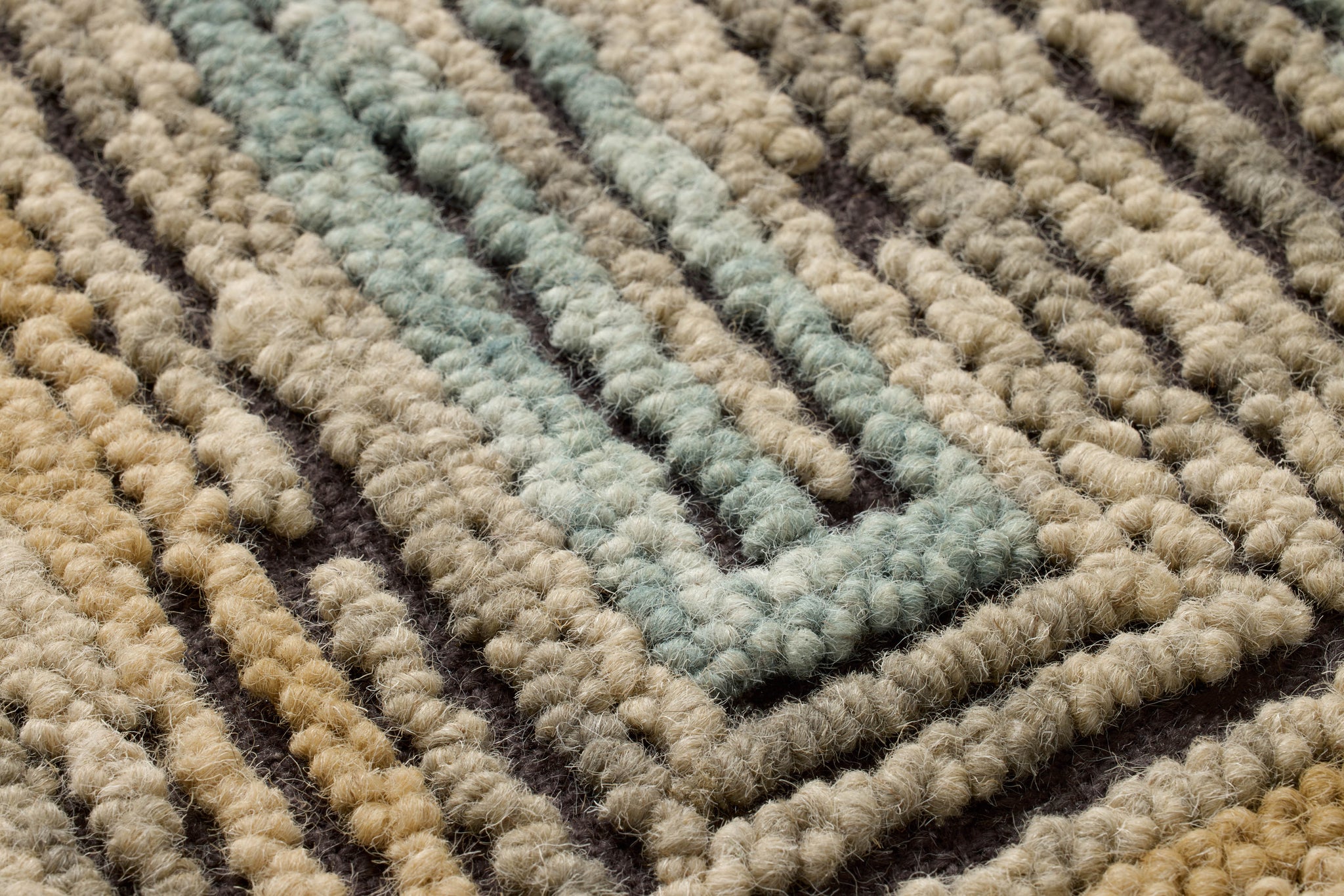 Midpoint Gold / Blue Rug Art - Macro Detail (H)