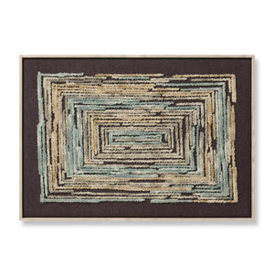 Midpoint Gold / Blue Rug Art - Aerial Image